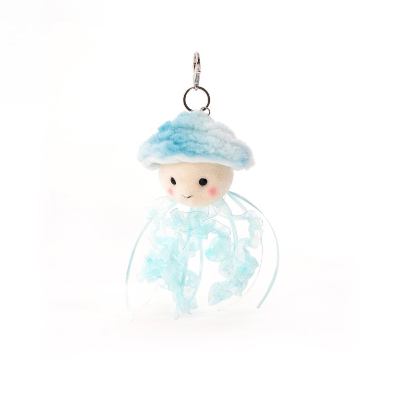 Plushland Magnetic Jellyfish Pair - Wavy & Chloe Kissing Plush Keychain Set, Ocean-Themed Calming Gift with Heart Charm, Dreamy Stuffed Animals for Peace & Love 4 Inches (Jellyfish Pair) - Image 3