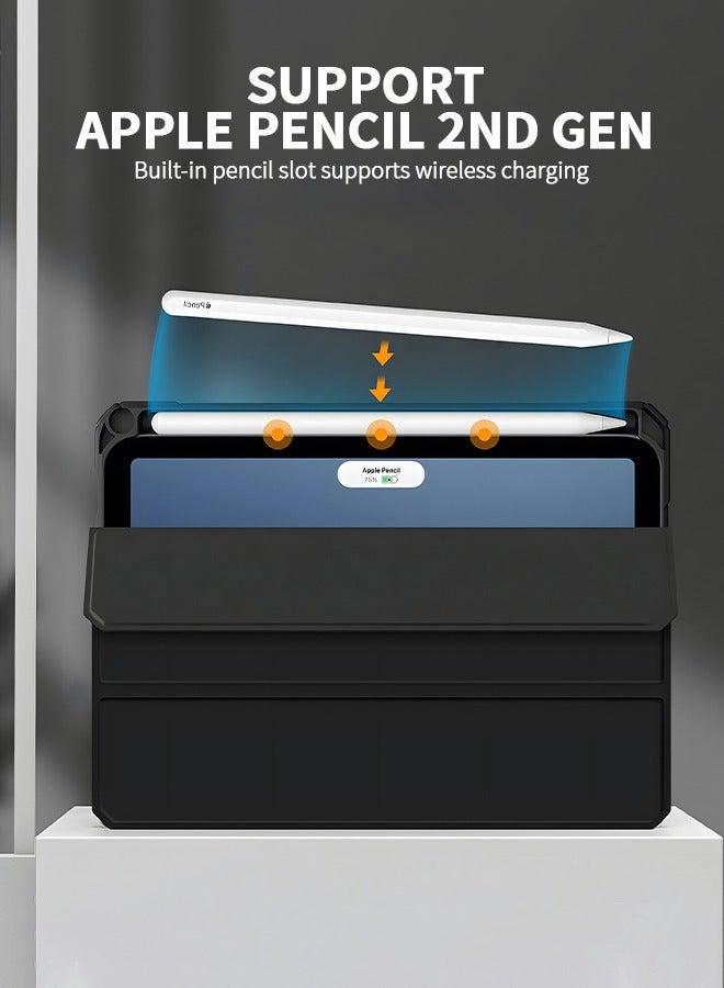 GROIC Compatible with iPad Generation 10th (2022)10.9 Inch Case with Pencil Holder,Slim Smart Cover Shockproof Cover with Clear Transparent Back Shell for iPad 10th Generation - Image 4