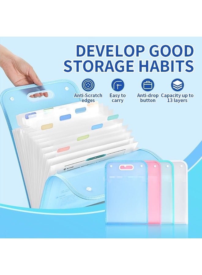 مجلد ملفات متعدد الجيوب، مجلد مستندات قابل للتوسع مع علامات تبويب ملونة لسهولة الفرز