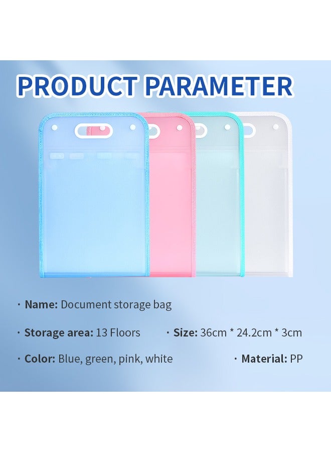 مجلد ملفات متعدد الجيوب، مجلد مستندات قابل للتوسع مع علامات تبويب ملونة لسهولة الفرز
