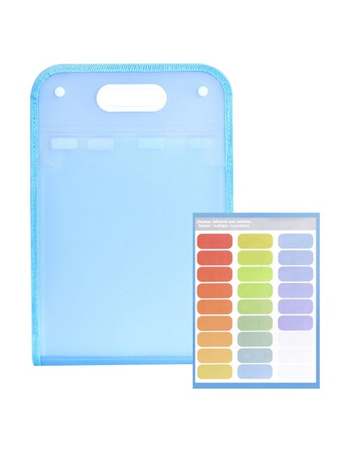 مجلد ملفات متعدد الجيوب، مجلد مستندات قابل للتوسع مع علامات تبويب ملونة لسهولة الفرز