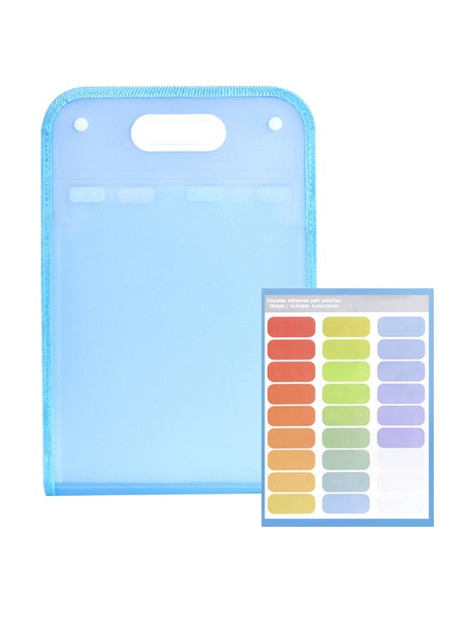 مجلد ملفات متعدد الجيوب، مجلد مستندات قابل للتوسع مع علامات تبويب ملونة لسهولة الفرز