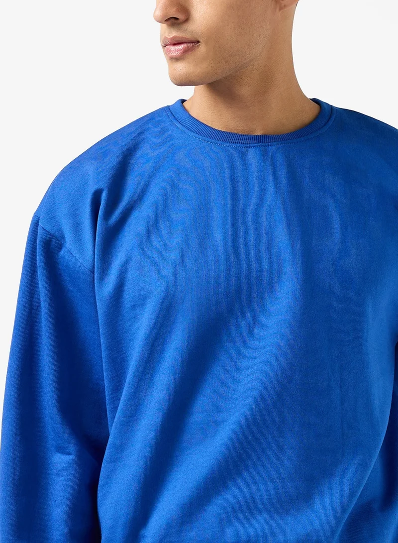 Seventy Five  Graphic Crew Neck Pullover Oversize Sweatshirt for Men | Best Price UAE