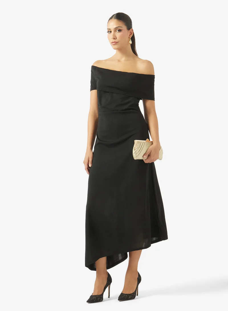 Ella  One Shoulder Dress With Asymmetric Hem for Women | Best Price UAE