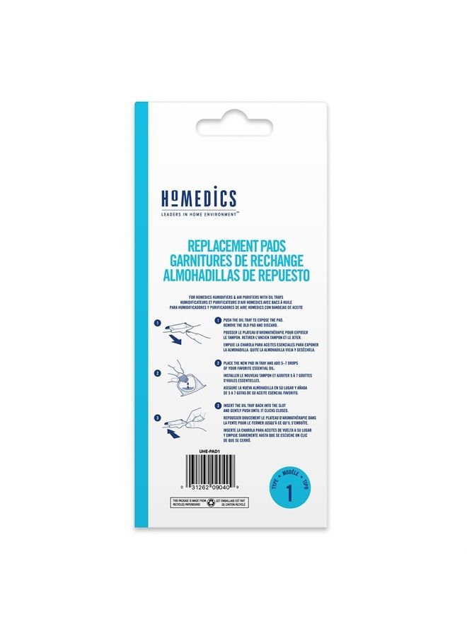 HoMedics وسادات ميكروفايبر بديلة UHE-PAD1، بيضاء - Image 4