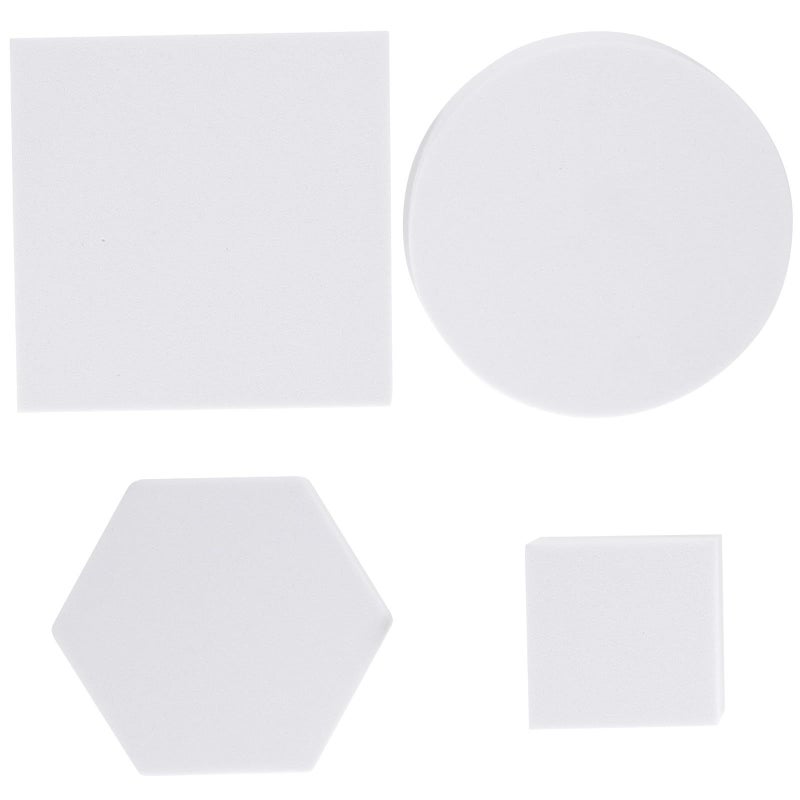 White Geometric Foam Photography Props Set Cube Rectangular Cylindrical Hexagonal Shapes - Image 2