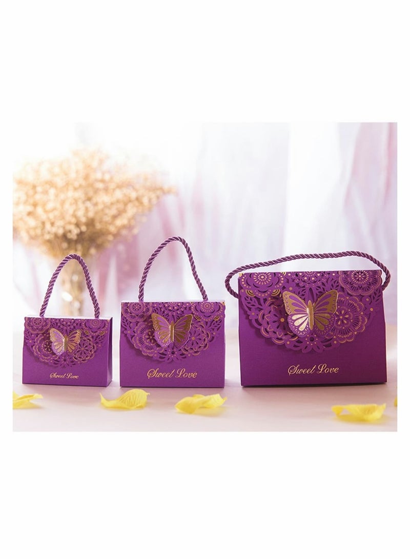 Elegant Laser Cut Wedding Favor Boxes - 18 Pcs Floral Design Gift Bags for Baby Showers, Parties & Events - Perfect for Candy & Treats - Image 2