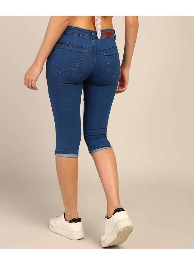 NIFTY Women's Denim Stretchable capri - Image 3