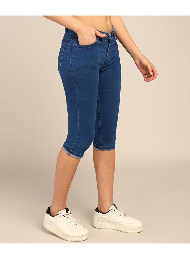 NIFTY Women's Denim Stretchable capri - Image 2