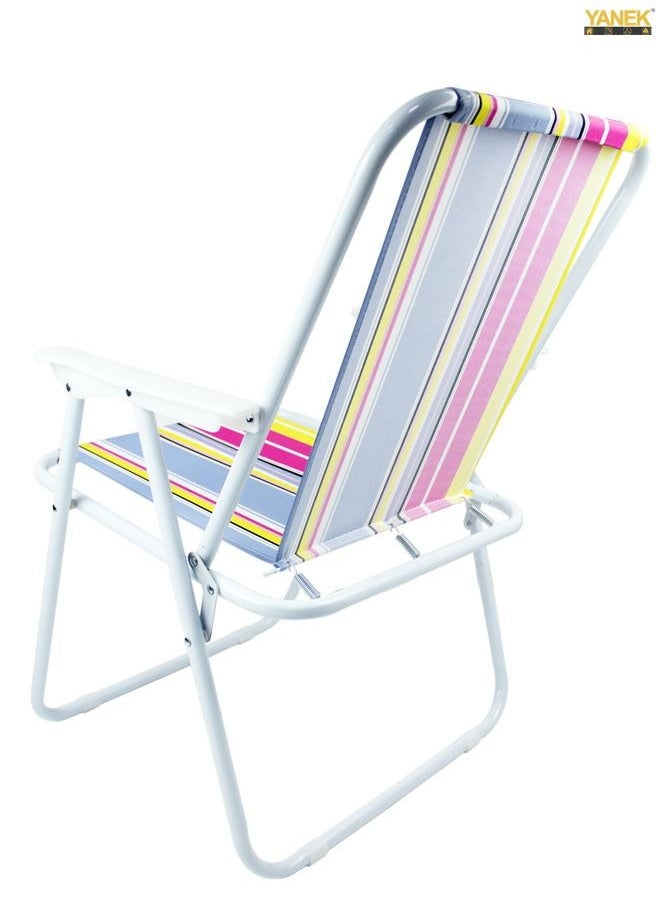 YANEK Foldable Beach Chair Striped, Multi-Color  - Image 5