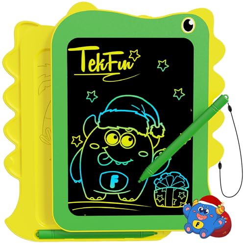 TEKFUN LCD Writing Tablet for Kids Doodle Board Drawing Pad Dinosaur Toys for Kids Travel Toys for 3 4 5 6 Year Old Boys Girls Easter Birthday Christmas Gifts 85in Green - Image 1