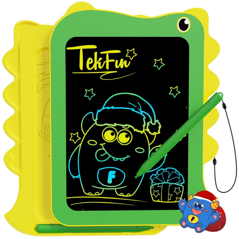 TEKFUN LCD Writing Tablet for Kids Doodle Board Drawing Pad Dinosaur Toys for Kids Travel Toys for 3 4 5 6 Year Old Boys Girls Easter Birthday Christmas Gifts 85in Green - Image 2