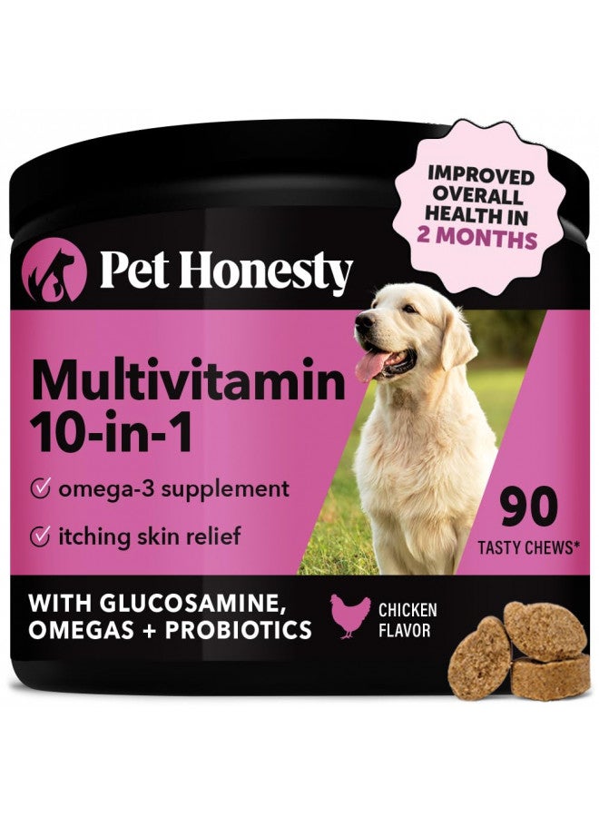PETHONESTY Pet Honesty 10 in 1 Dog Multivitamin - Fish Oil for Dogs, Dog Vitamins and Supplements - Glucosamine for Dogs, Probiotics, Omega Fish Oil - Dogs Health & Heart - Dog Skin and Coat Supplement (90 ct)  - Image 1