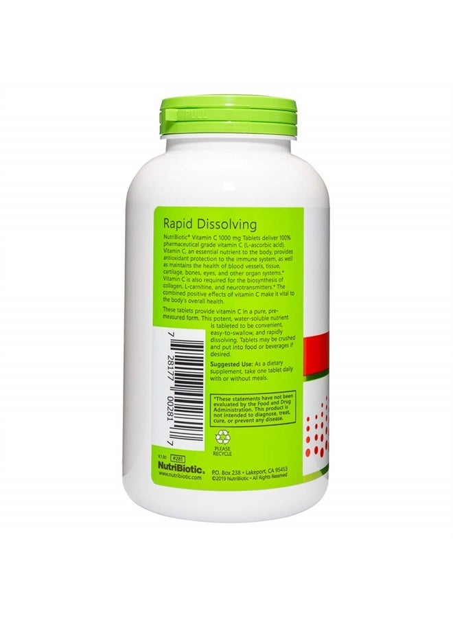 Nutribiotic Vitamin C 1000 Mg, 250 Count Tablets | Essential Immune & Antioxidant Collagen Support Supplement | Pharmaceutical Grade L-Ascorbic Acid | Vegan, Non-GMO & Gluten Free - Image 2