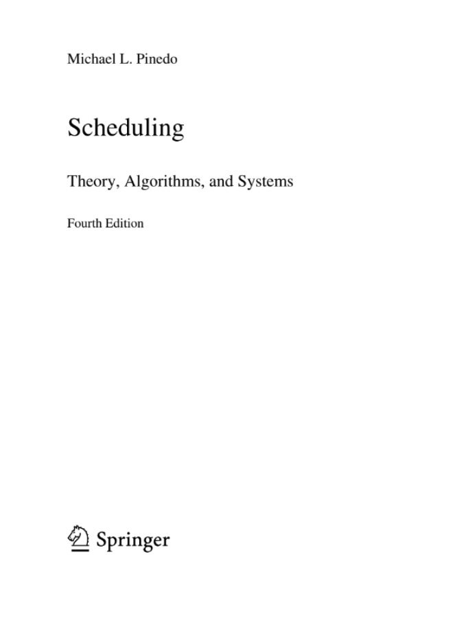 Scheduling  Theory, Algorithms, and Systems  Fourth Edition - Image 2