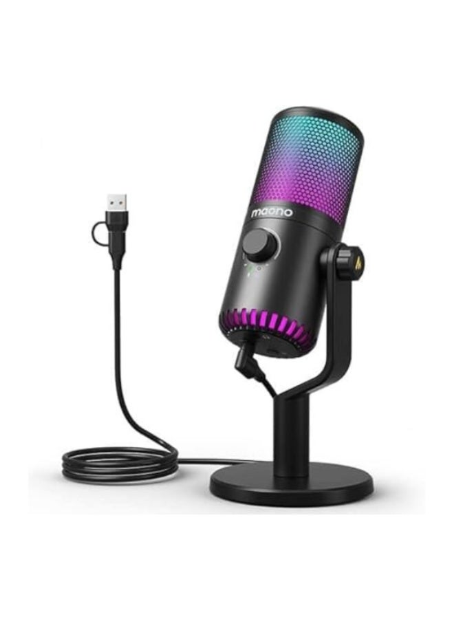 ماونو ميكروفون ألعاب USB DM30 RGB، ميكروفون كوندنسر للكمبيوتر قابل للبرمجة مع إضاءة RGB، كتم سريع، تحكم في الحساسية، ومراقبة بدون تأخير للبث، البودكاست، تويتش، يوتيوب، ديسكورد، PS5، PS4، والكمبيوتر - Image 1