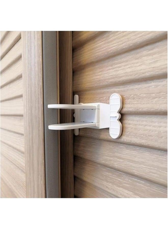 قفل باب منزلق لسلامة الأطفال، أقفال مقاومة للأبواب الزجاجية والنوافذ والخزائن، أمان لجميع فتحات منزلك، لا حاجة لأدوات - Image 3