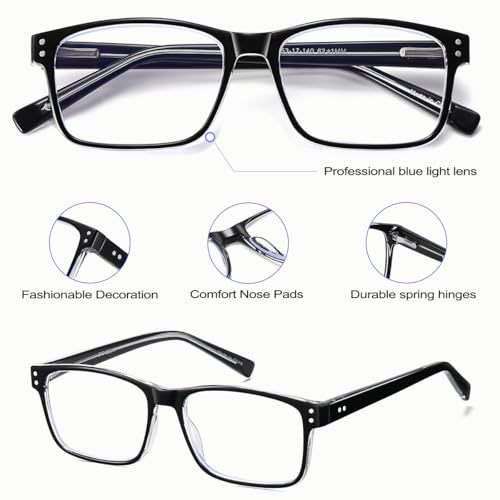 EYECEDAR 4-Pack Reading Glasses for Men Blue Light Blocking Readers for Men Women Adjustable Metal Spring Hinges Eyeglasses 1.00 - Image 3