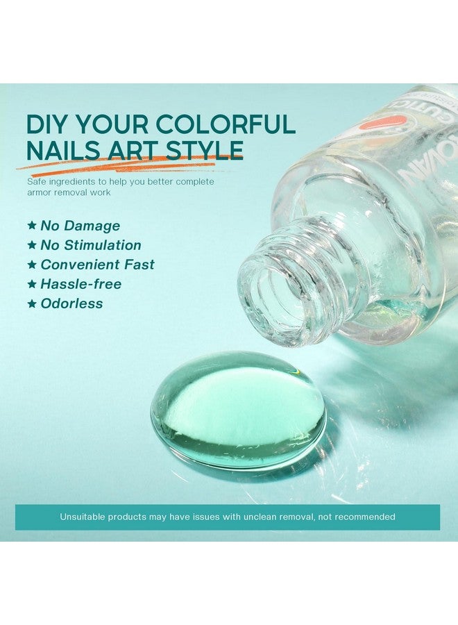 Morovan Gel Polish Remover Kit: Gel Nail Polish Remover Set with Latex Tape Peel Off Liquid with Peeler Cuticle Oil Nail File Cuticle Pusher Cleaner Easy & Effective Gel Polish in 3-5 Minutes. - Image 5