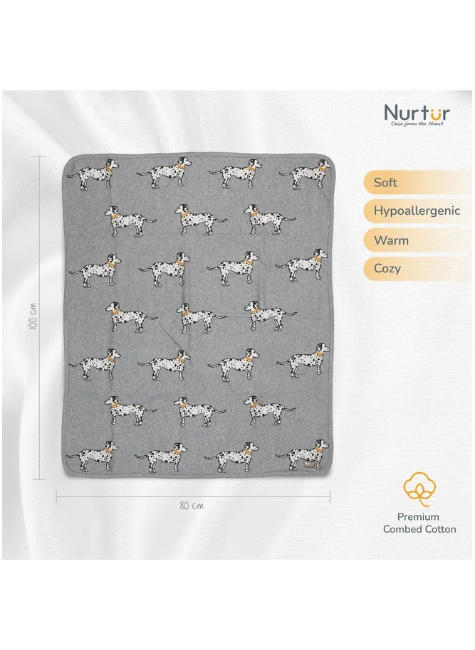 نورتر Soft Baby Blankets For Boys And Girls 100% Combed Cotton Lightweight Fleece