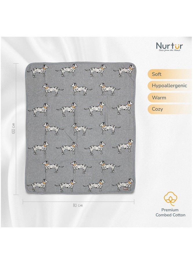 Nurtur Soft Baby Blankets For Boys And Girls 100% Combed Cotton Lightweight Fleece  - Image 1