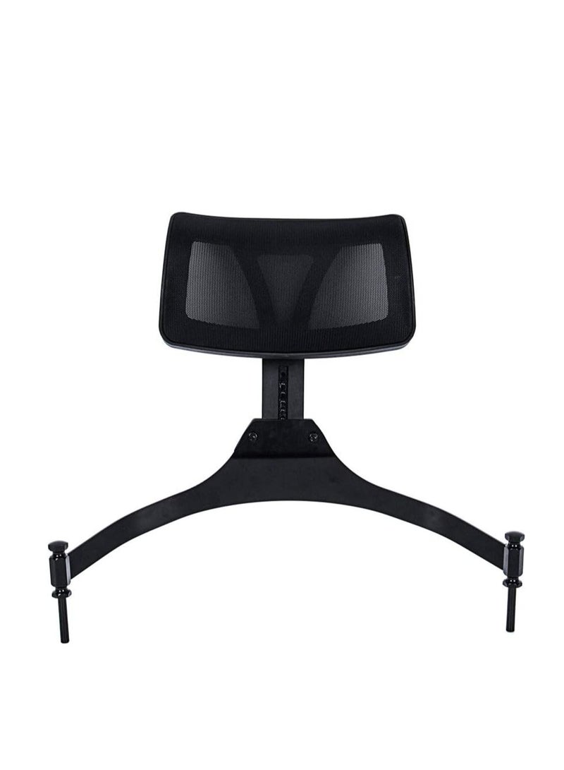 ميشيدا كرسي مكياج قابل للطي، كرسي مخرج محمول مع مسند رأس، كرسي فنان خفيف الوزن باللون الأسود - Image 3