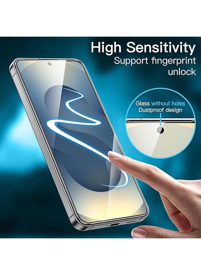 DUSALA 3 Pack Samsung Galaxy S25 FE 5G Screen Protector, 9H Tempered Glass Screen Protector for Samsung Galaxy S25 FE 5G, Full Coverage Bubble-Free Tempered Film, Anti-Scratch Film - Image 4