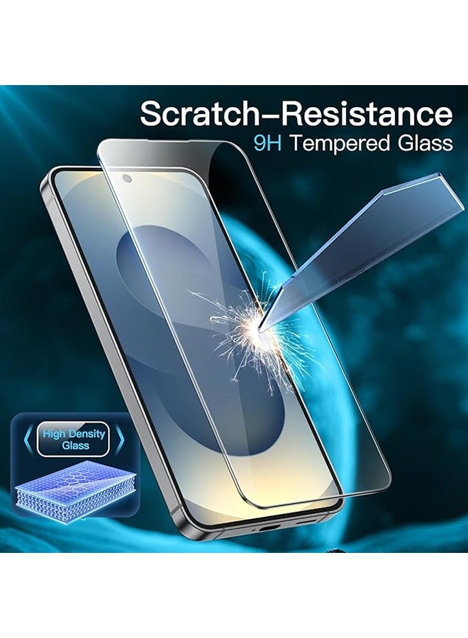 DUSALA 3 Pack Samsung Galaxy S25 FE 5G Screen Protector, 9H Tempered Glass Screen Protector for Samsung Galaxy S25 FE 5G, Full Coverage Bubble-Free Tempered Film, Anti-Scratch Film - Image 3