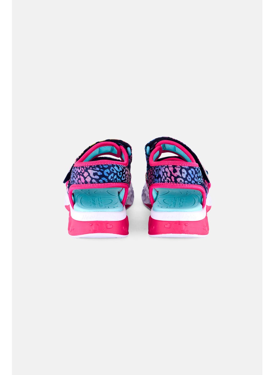SKECHERS Kids Girl Velcro Closure Sandal, Multicolor  - Image 3