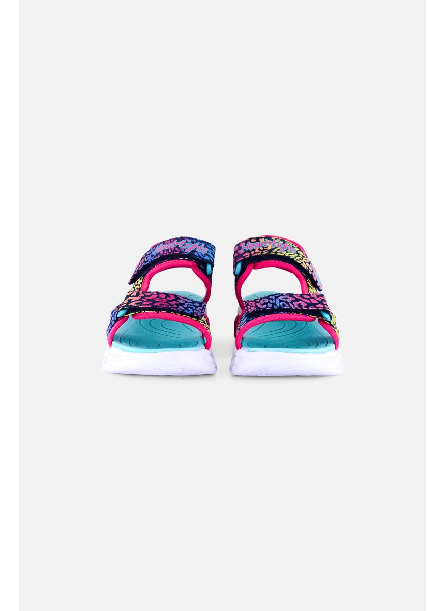 SKECHERS Kids Girl Velcro Closure Sandal, Multicolor  - Image 4