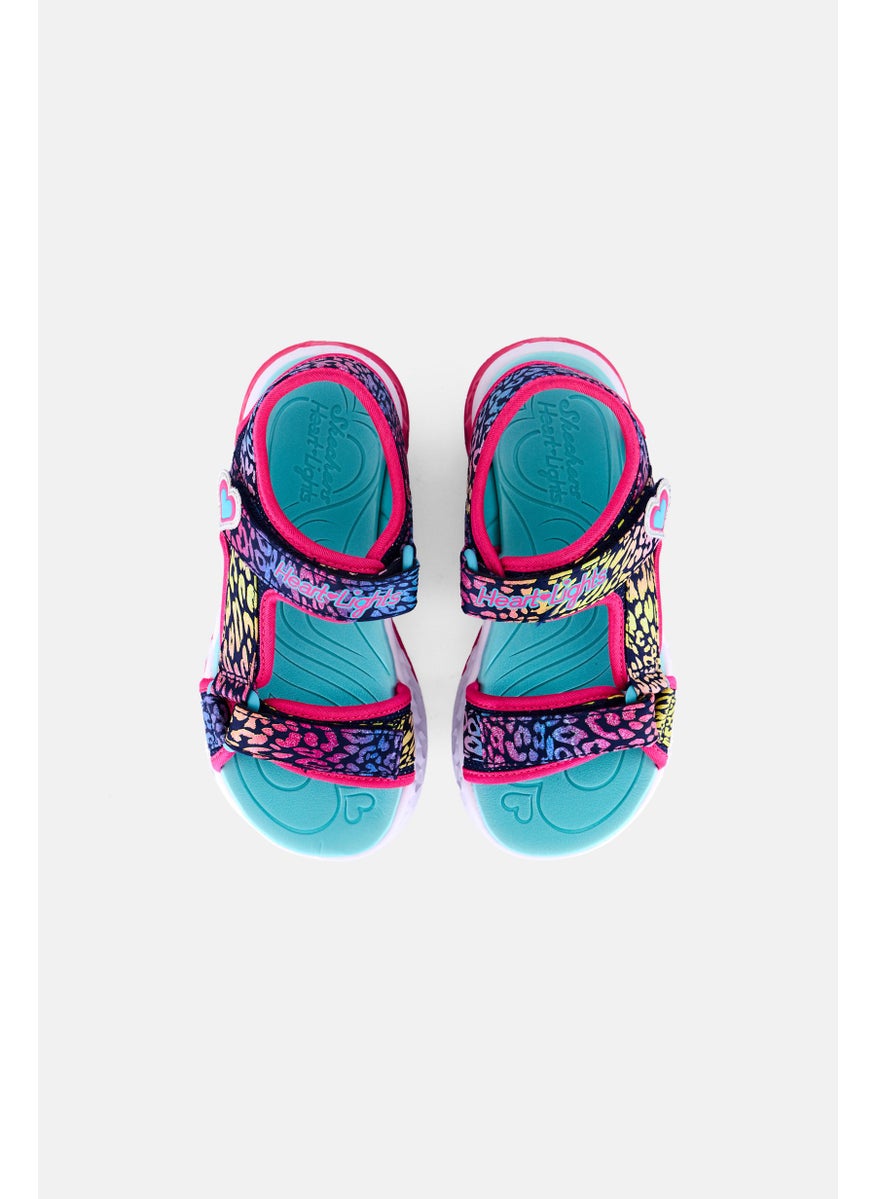 SKECHERS Kids Girl Velcro Closure Sandal, Multicolor  - Image 2