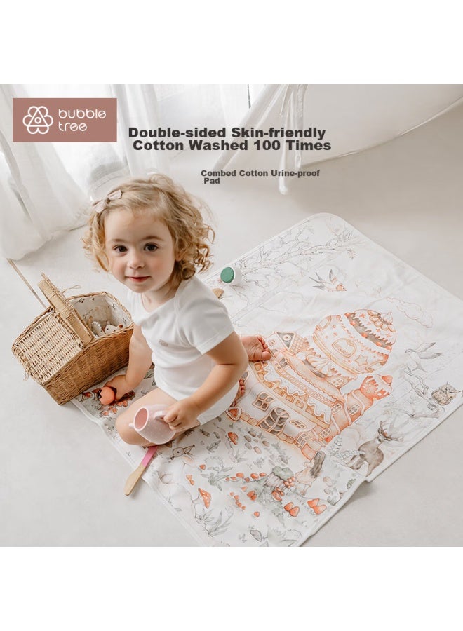 Bubble Tree Baby Diaper Pad, Newborn Waterproof Breathable Washable, Large Size Children's Care Mat, Bed Pad, 70*90cm - Image 1