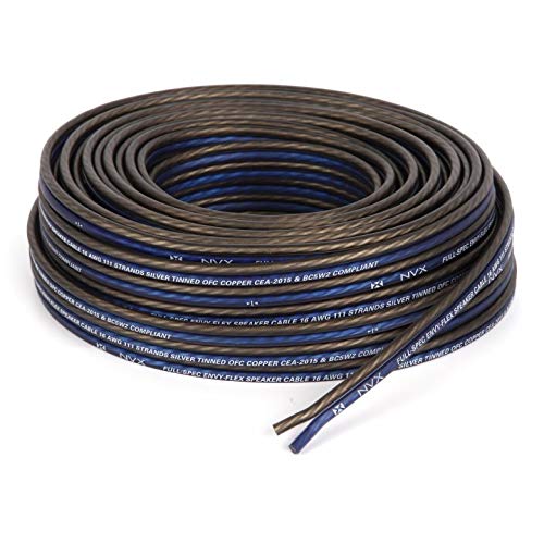 NVX Professional Grade 100 OFC 16 Gauge True Spec EnvyFlex Speaker Wire 75 feet XWS1675