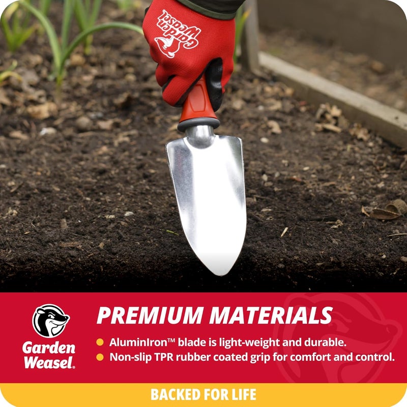 أداة المجرفة اليدوية Garden Weasel 91365، للحفر والزراعة والغرس، مقبض مريح، مقاوم للطقس والصدأ، ضمان مدى الحياة - Image 4