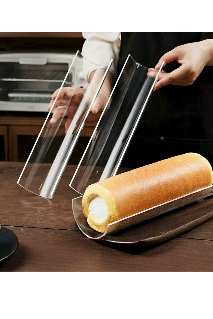 1pcs Premium Acrylic Swiss Roll Mold - Transparent, Food-Safe Baking Tool for Perfect Cake & Pastry Rolls, Ideal for Home & Professional Use - Image 1