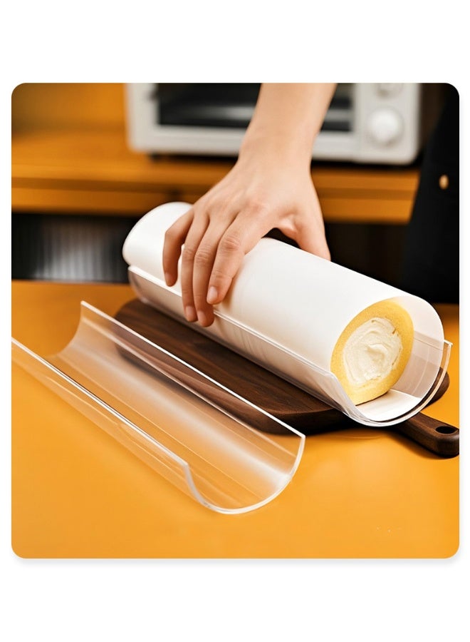 1pcs Premium Acrylic Swiss Roll Mold - Transparent, Food-Safe Baking Tool for Perfect Cake & Pastry Rolls, Ideal for Home & Professional Use - Image 2