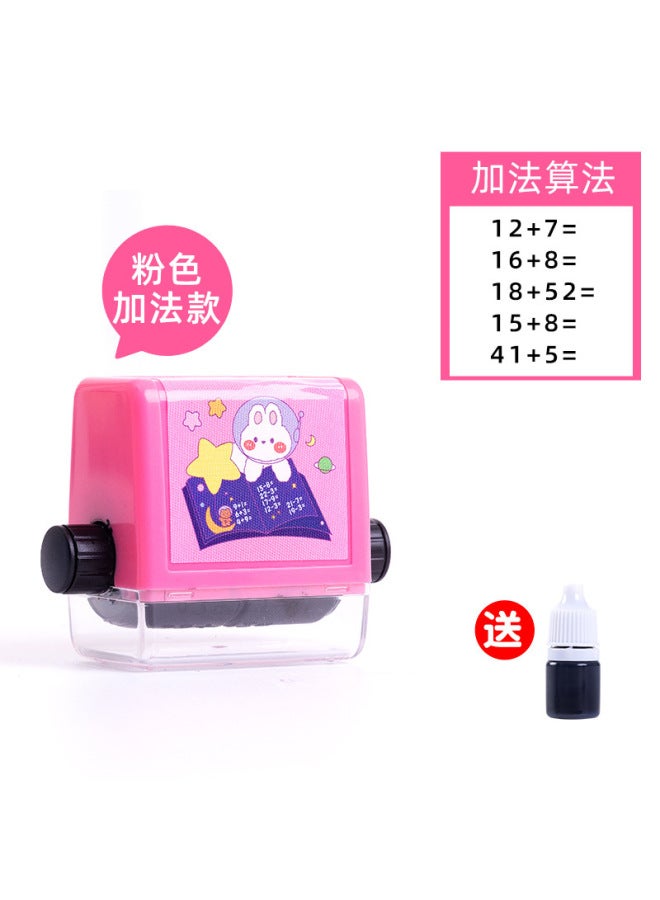 Autonomy Primary School Mathematics Teaching Addition, Subtraction, Multiplication And Division Exercises Rolling Seal Children's Learning Artifact Oral Calculation Problem Seal - Image 1