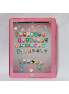 Generic English tablet learning machine Children's mini point reading machine Early education story machine kids toys without battery pink 1Pcs  - Image 1