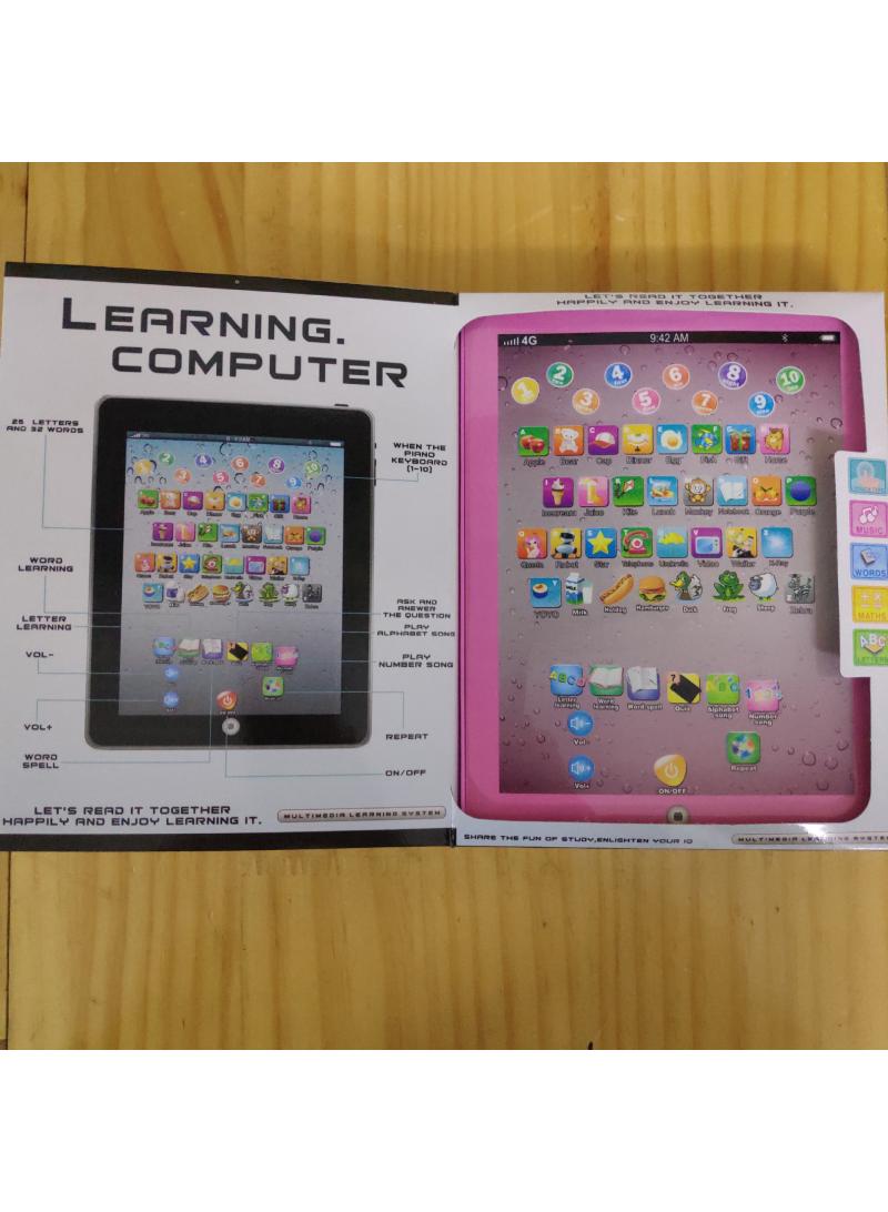 English tablet learning machine Children's mini point reading machine Early education story machine kids toys without battery pink 1Pcs  - Image 3
