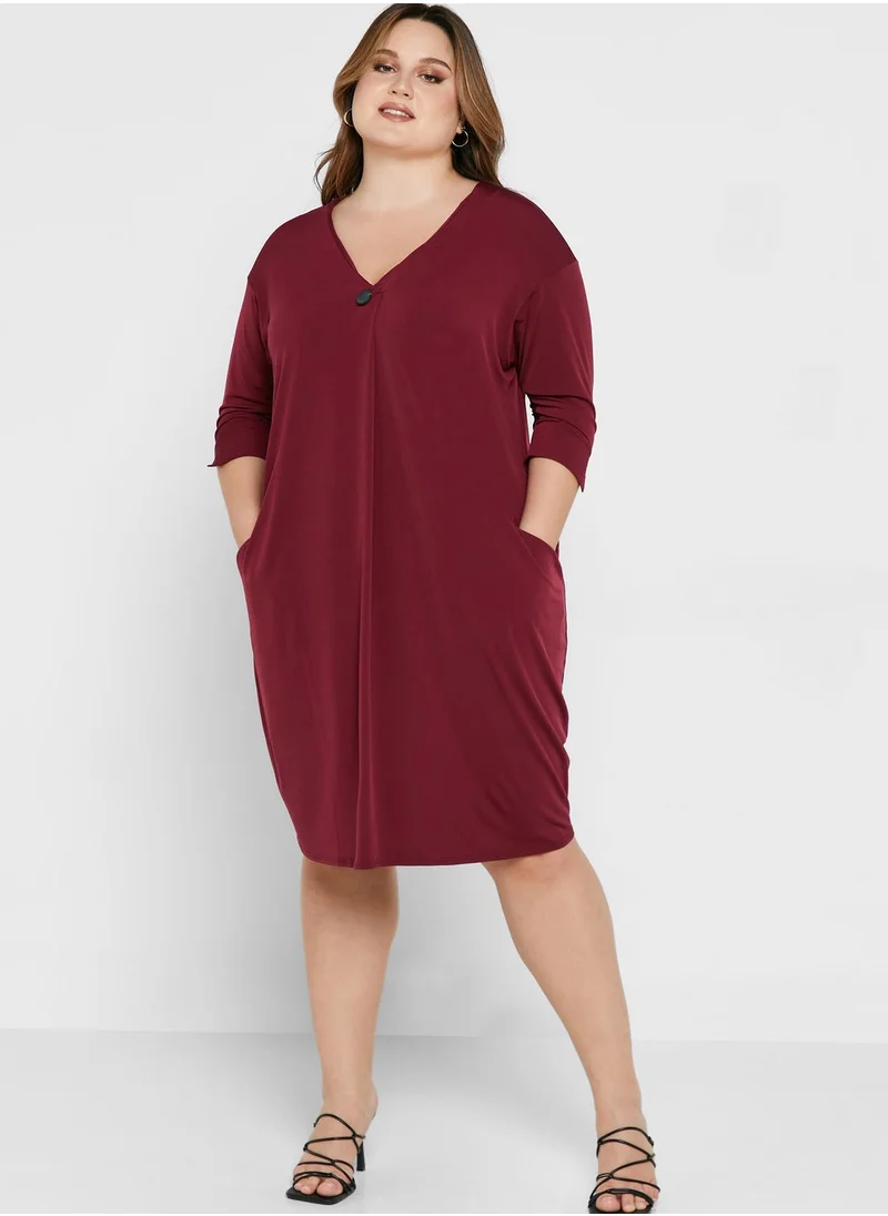 EVANS Pocket Detail Button Down Dress