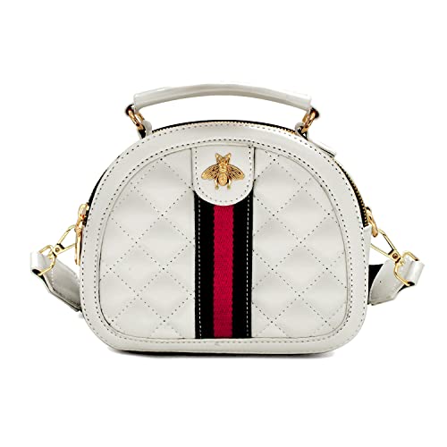 Beatfull Designer Bee Crossbody Bags for Women Stylish Round Quilted Shoulder Purse Small Leather Top Handle Cross Body Handbag - Image 1