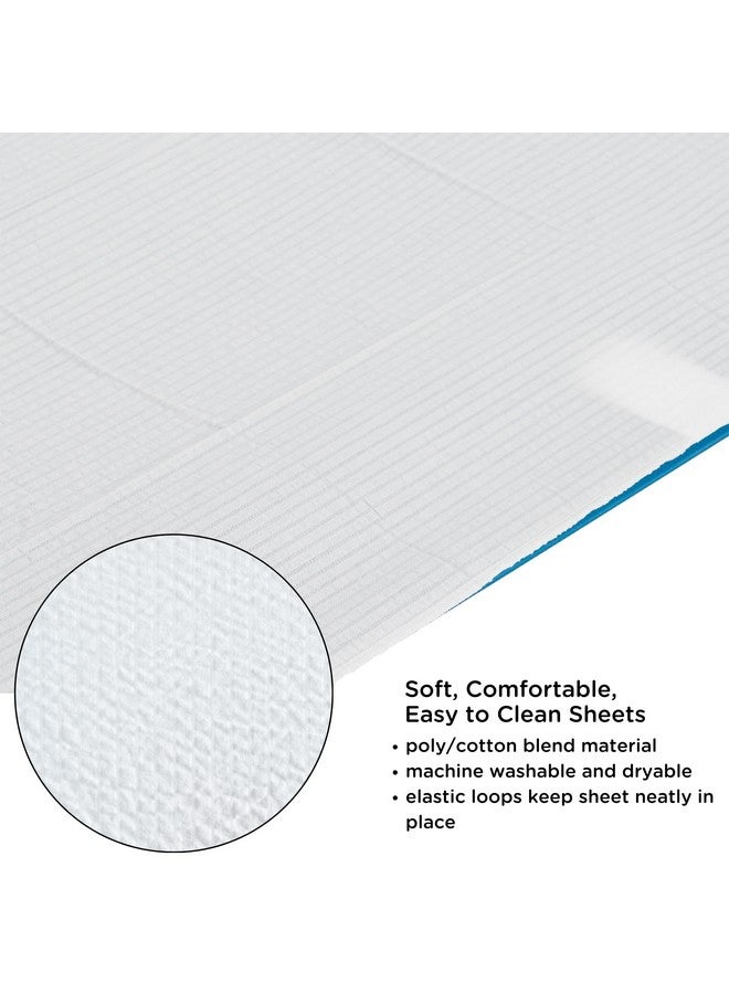 Children's Factory Angeles Angels Fitted Cot Sheet with Elastic Straps, Standard Size, Preschool, Daycare Bedding, White - Image 2