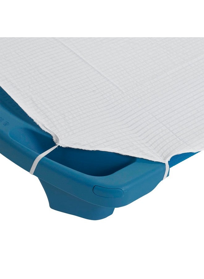 Children's Factory Angeles Angels Fitted Cot Sheet with Elastic Straps, Standard Size, Preschool, Daycare Bedding, White - Image 1