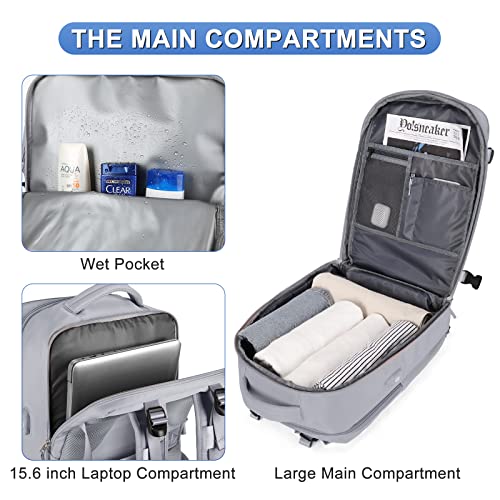 coofay Large Personal Item Travel Backpack For Women Men Airline Approved Carry On Backpack Flight Approved Waterproof Sports Luggage Backpack Casual Daypack Small Hiking Backpack - Image 4
