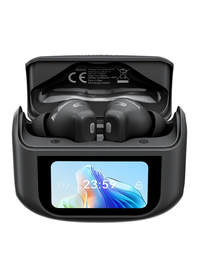 Blackview Blackview AirBuds 12 IPX7 Waterproof ANC/ENC Noise Cancellation In-ear TWS Earbuds Ink Black  - Image 2