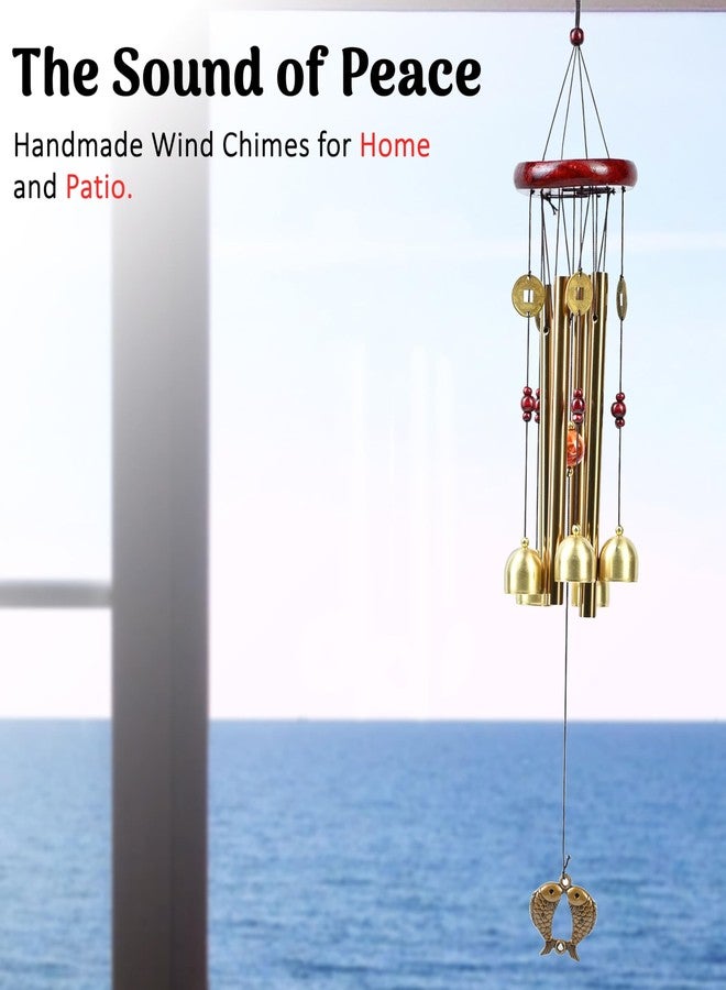 ZAICUS Wind Chime for Balcony & Home Décor | Brass Feng Shui Bells | Elegant Indoor & Outdoor Hanging Windchimes 63cm | Ideal Gift for Housewarming & Birthday - Image 4