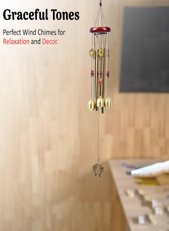 ZAICUS Wind Chime for Balcony & Home Décor | Brass Feng Shui Bells | Elegant Indoor & Outdoor Hanging Windchimes 63cm | Ideal Gift for Housewarming & Birthday - Image 3