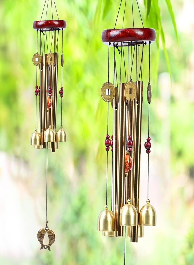 ZAICUS Wind Chime for Balcony & Home Décor | Brass Feng Shui Bells | Elegant Indoor & Outdoor Hanging Windchimes 63cm | Ideal Gift for Housewarming & Birthday - Image 1