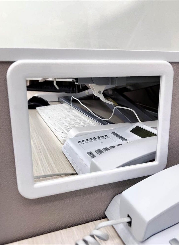 Bukela Magnetic Locker Mirror, 5" x 7" Small Mirrors School Locker, Bathroom, Household Refrigerator, Locker Accessory, Office Cabinets, and Home (White) - Image 1