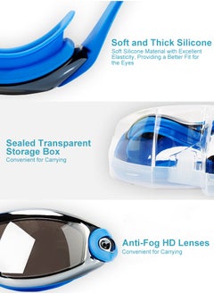 Perfii Swim Goggles for Men Women Teens, Anti-Fog UV-Protection Leak-Proof Swimming Goggles  - Image 3